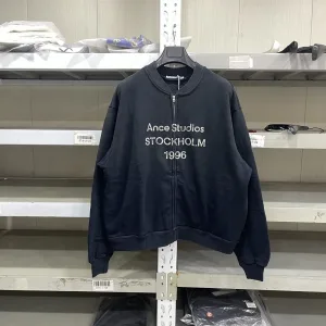 Reps High Quality Acne Studios Jacket Red Cotton Pure Combed Relaxed Fit Enzyme Washing Seam
