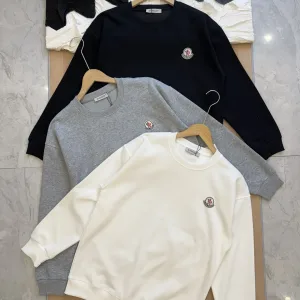 Luxury Moncler Hoodie Ash Cotton Soft And Gentle Spring Autumn Winter Crisp Silhouette
