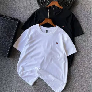 Super Clone Tommy Hilfiger Short-Sleeved T-Shirt Red Cotton Long-Staple Mercerized Mulberry Silk Silky Smooth