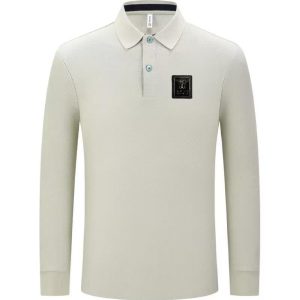 Designer Dior Cotton Long-Sleeved Polo Shirt For Autumn