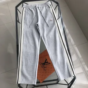 Luxury Moncler Sweatpants Black Cotton Pure Embroidery