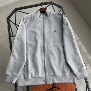 Super Clone Moncler Coat Blue Cotton Pure Embroidery