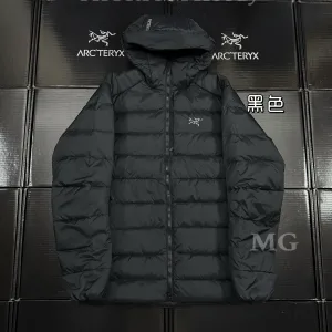 Luxury Archaeopteryx Outerwear Red Goose Down Nylon Fabric Winter Embroidery Zippered Pocket