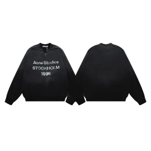 AAA High Quality Acne Studios Outerwear Red Cotton Pure Soft Adhesive Retro Distressed Autumn Winter And Plastisol Printing