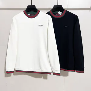 AAA Gucci Hoodies Red Ribbed Fabric Embroidery Patch