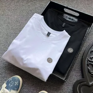 Luxury Fendi Short-Sleeved T-Shirt Red Cotton Long-Staple Mercerized Mulberry Silk Silky Smooth