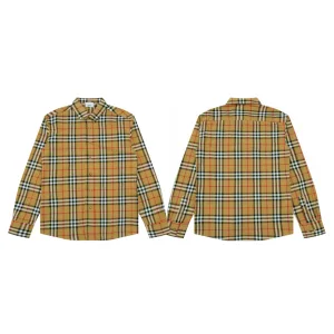 High Quality Reps Burberry Long-Sleeved Shirts Red Cotton Pure Gabardine