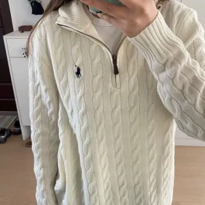 Luxury Reps Ralph Lauren Sweater Red Cotton Pure Cable Knit Embroidery