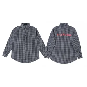 Designer Reps Balenciaga Long-Sleeved Shirts Red Down Streetwear
