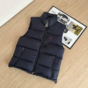 High Quality Ralph Lauren Outerwear Red Duck Down Nylon Winter Embroidery