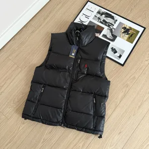 Reps Super Clone Ralph Lauren Outerwear Red Duck Down Nylon Winter Embroidery