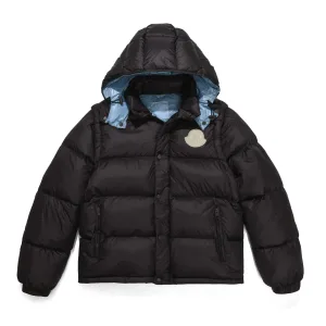 Designer Luxury Moncler Outerwear Red Down Nylon Fabric Sophistication Zippered Pocket
