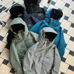 Luxury Designer Archaeopteryx Jackets Red Gore-Tex Goose Down Nylon Mesh Fabric Winter Hidden Pocket