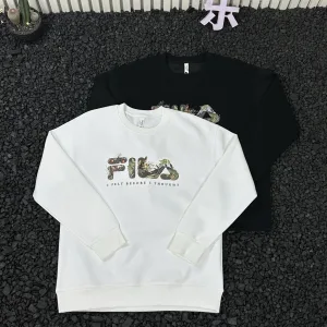 Reps Fila Hoodie Red Cotton Easy To Match Professional Outdoor Autumn Winter And