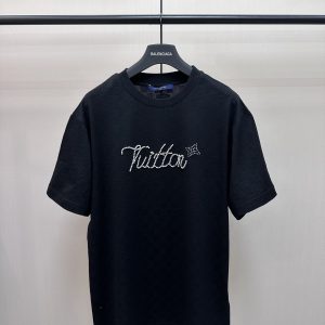 Luxury Louis Vuitton Jacquard Short Sleeves