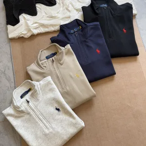 Designer Ralph Lauren Long-Sleeved Red Cotton Pure Multiple Colors Available Soft And Gentle Sophistication Autumn Winter Embroidery