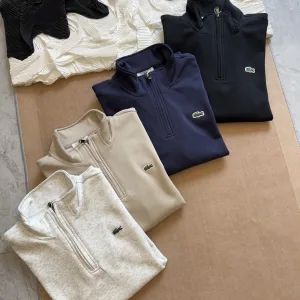 Designer Lacoste Long-Sleeved Red Cotton Pure Sophistication Autumn Winter And