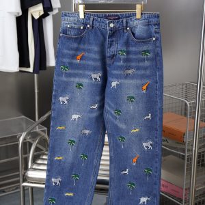 Luxury High Quality Louis Vuitton Denim Trousers For Spring