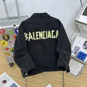 Super Clone Balenciaga T-Shirts Red Down Denim Street Style Streetwear