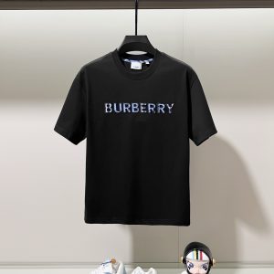 Luxury Burberry Plaid Short-Sleeved T-Shirt