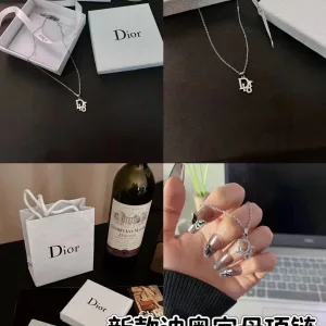 Super Clone Dior Necklace Red Lace