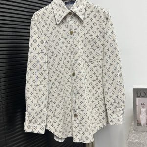 Luxury Louis Vuitton Denim Long-Sleeved Shirts For Autumn