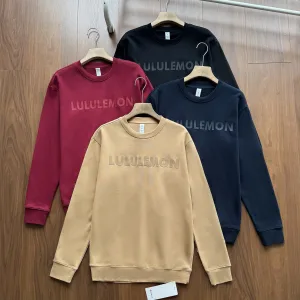 Super Clone Lululemon Sweatshirt Red Cotton Pure Simple Design Autumn Winter