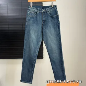 High Quality Super Clone Haggis Jeans Red Silk Silky Smooth Denim The Fabric Is Gentle On Skin. Autumn Winter Environmentally Friendly Dyeing