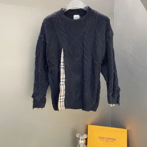 High Quality Reps Burberry Sweater Red Youthful Energy Winter Patch