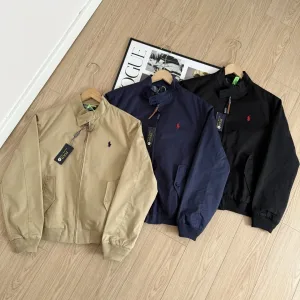 Reps Super Clone Ralph Lauren Outerwear Red Eva Cotton Relaxed Fit Urban Commuting Sophistication Embroidery