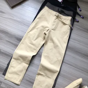 AAA The North Face Casual Trousers Red Cotton Polyester Spandex Twill Fabric Slim Fit Embroidery