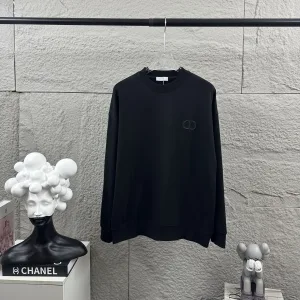 Reps Dior Long-Sleeved Black Autumn Winter Early Embroidery