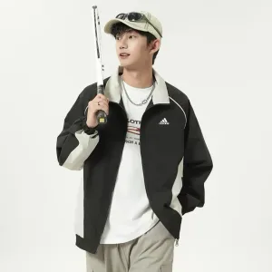 AAA Adidas Coat Red Jacquard Autumn Winter Early