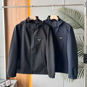 AAA Designer Prada Coat Blue Nylon