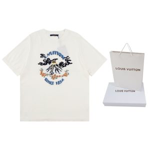 High Quality Luxury Louis Vuitton Cotton Short-Sleeved T-Shirt For Fall