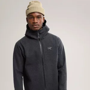 Designer Luxury Archaeopteryx Coat Red Wool Merino Blend Softshell Fabric Fleece Waterproof Membrane Clean Lines Suitable For Work Winter Patch Side Pockets