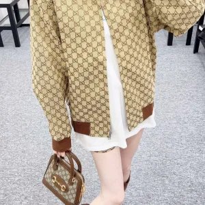 Designer High Quality Gucci Outerwear Red Jacquard Relaxed Fit Pattern