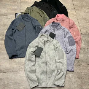 Designer Luxury Archaeopteryx Coat Red Cotton Pure Fleece Running Urban Commuting Autumn Winter And Zippered Pocket