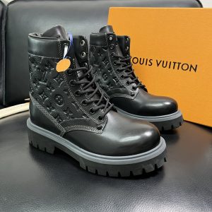 Designer Luxury Louis Vuitton Denim Boots