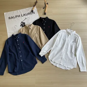 Super Clone Luxury Ralph Lauren Long-Sleeved Shirt Red Embroidery