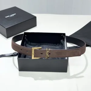 High Quality Saint Laurent Belt Color Suede