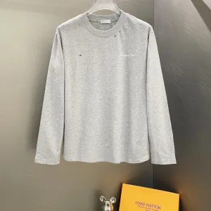 Luxury Reps Dior T-Shirt Red Cotton Pure Ribbed Fabric