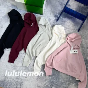 Reps Lululemon Hoodie Red Fleece Fabric