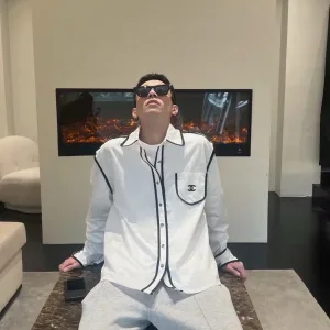 High Quality Reps Chanel Shirt Red Cotton Chanel-Inspired Spring Early Patch