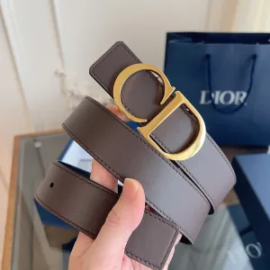 Designer Luxury Dior Ruler Brown Genuine Leather