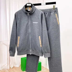 Luxury High Quality Burberry Casual Trousers Jacquard Embroidery Patch Work Pockets Patchwork