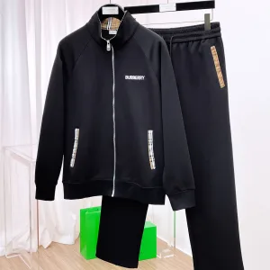 High Quality Burberry Casual Trousers Jacquard Embroidery Patch Work Pockets Patchwork
