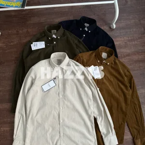 Reps High Quality Hazzys Long-Sleeved Shirt Red Corduroy Autumn