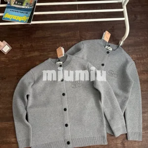 Reps Miu Sweater Red Cotton Wool Blend Nylon Lace Embroidery
