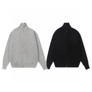 Designer Luxury Margiela Coat Ash Cotton Wool Urban Style Embroidery